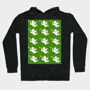 Cherub cherubim angels green regular pattern Hoodie